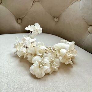 Bridal hairpiece hair clip